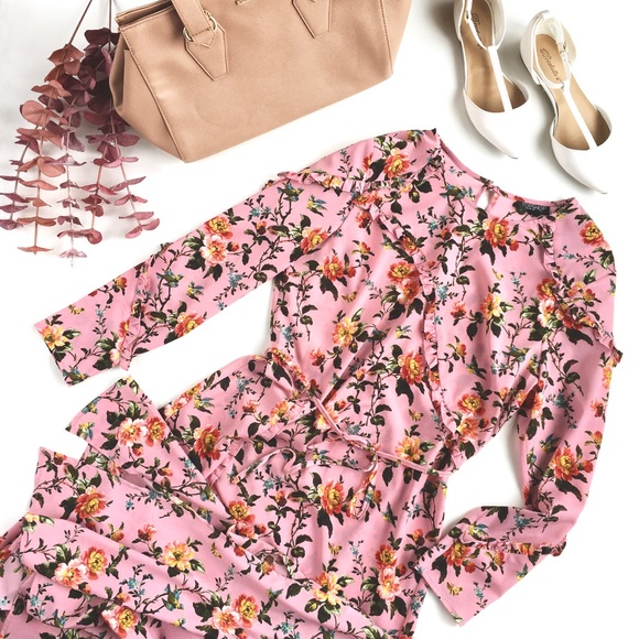 Topshop Dresses & Skirts - 💐[HP] TOPSHOP "Irene" Floral Print Midi Dress, 6